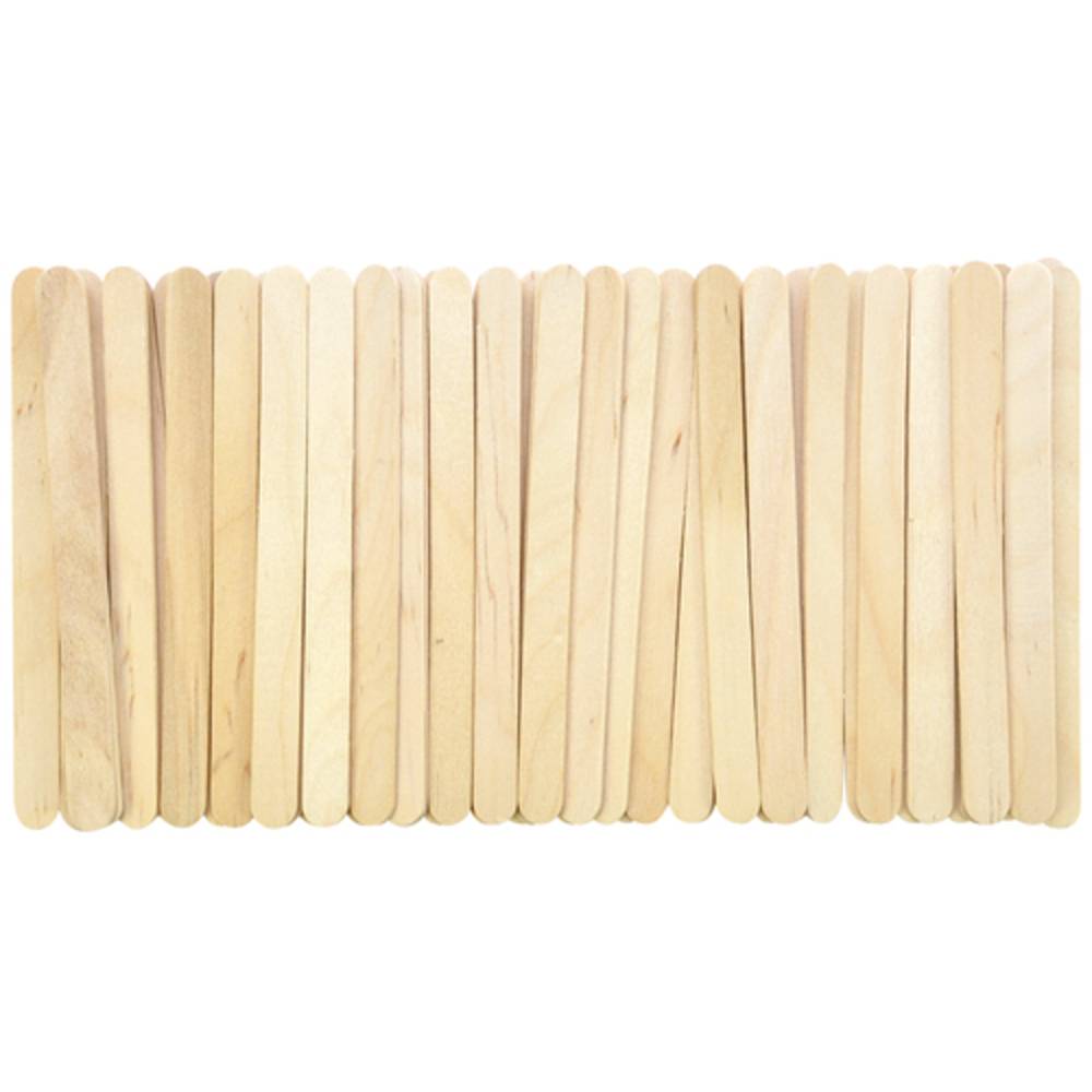 EDUPLAY 200-006 Bastelhölzer "Lollipop" klein, 11,4 x 1 x 0,2 cm, natur (50er Pack)