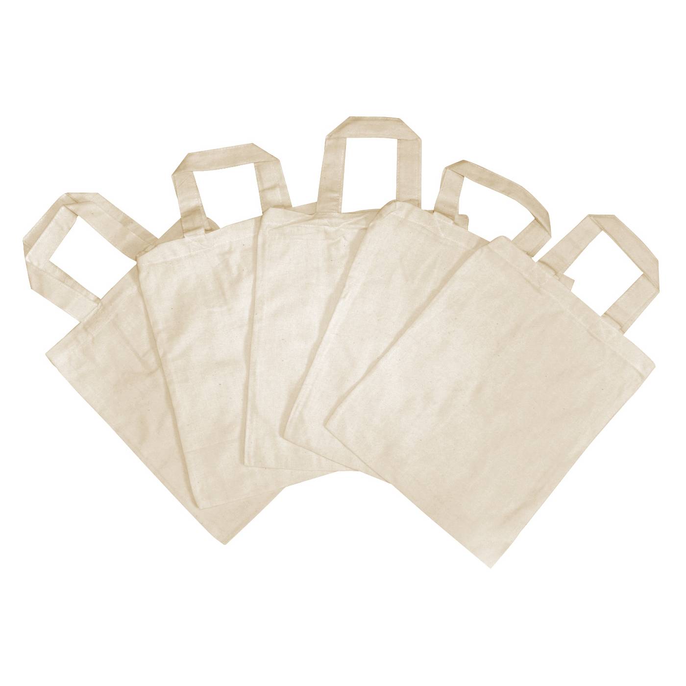 EDUPLAY 230-005 Kinder Stoffbeutel, unbedruckt, 38x42cm, 100% Baumwolle, natur (5er Pack)