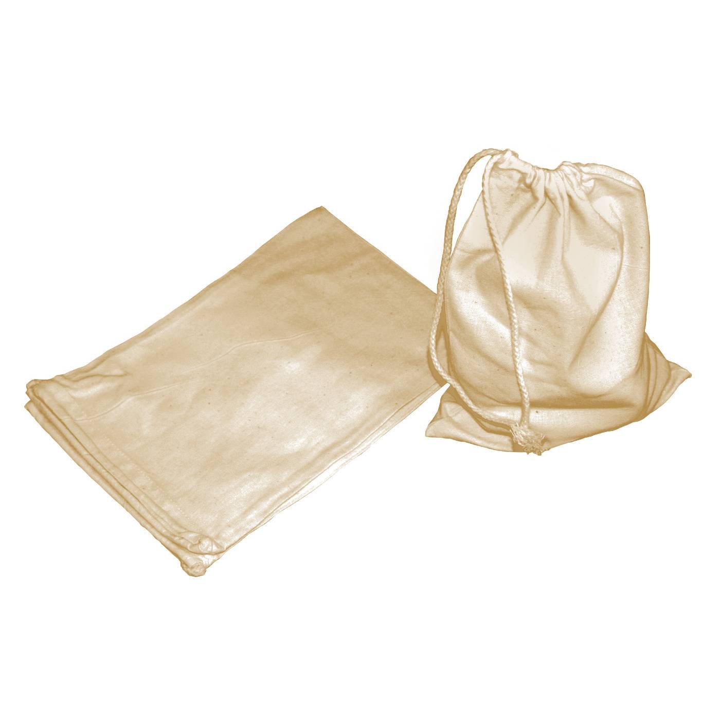 EDUPLAY 230-007 Zugbeutel klein, 100% Baumwolle, natur (5er Pack)