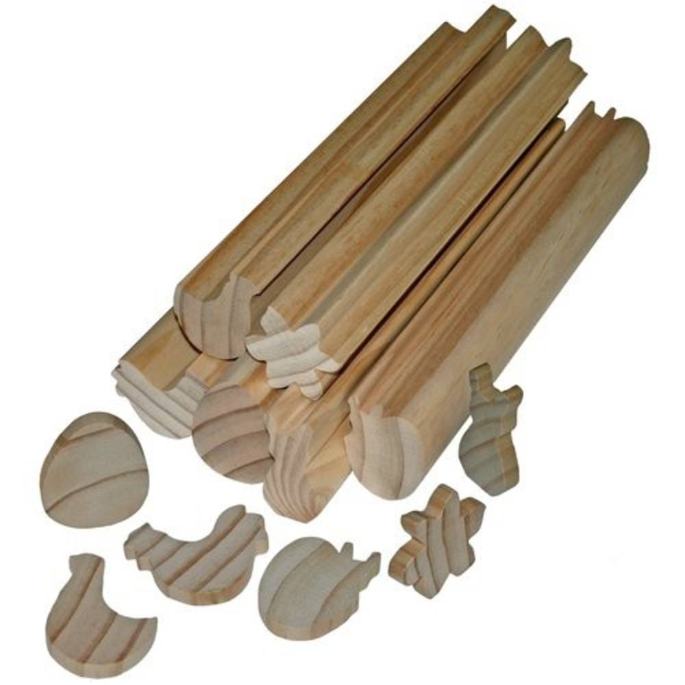 EDUPLAY 210-049 Profilholz Ostern, 6 Stangen, ca. 6 x 5 x 30 cm, natur, 6-teilig (1 Set)