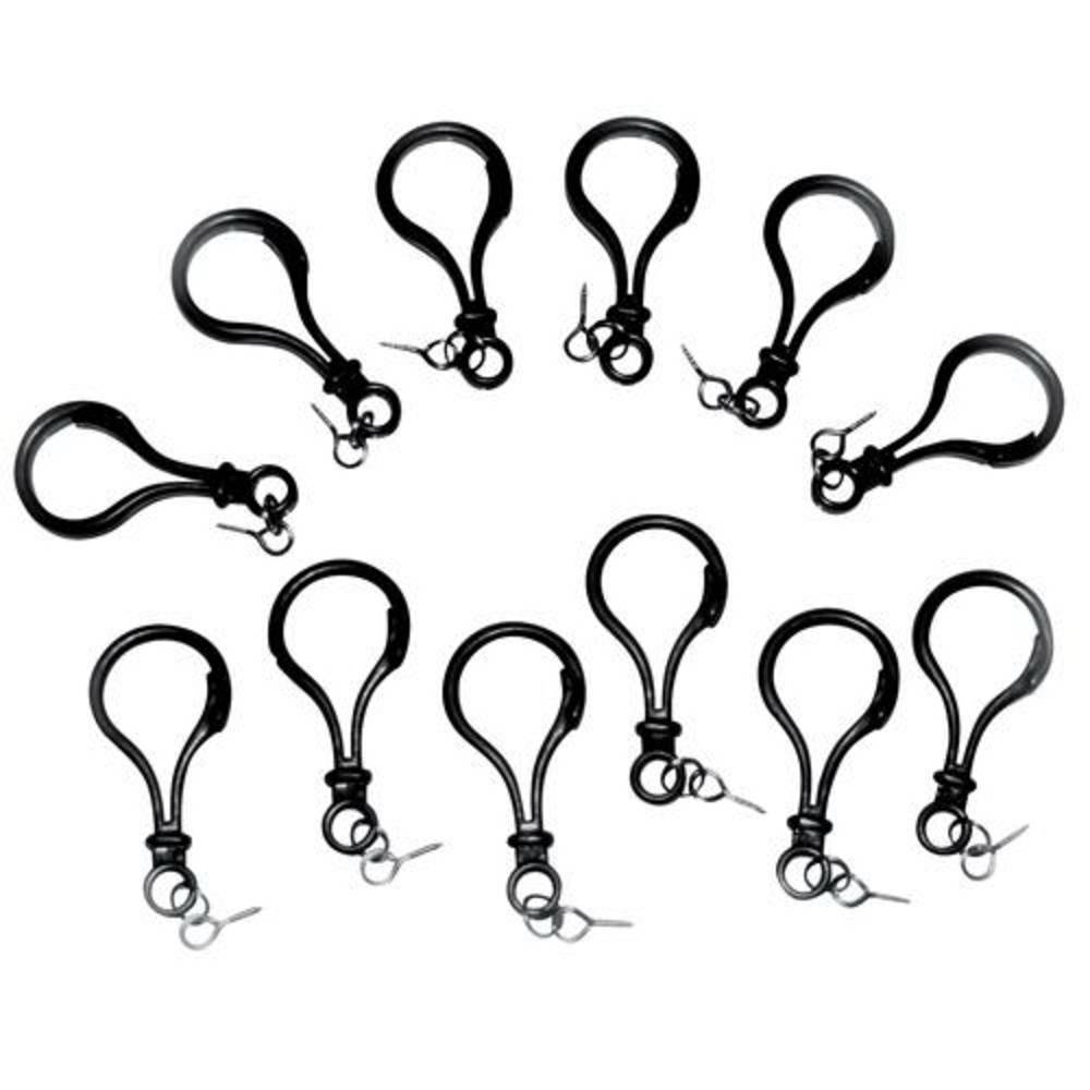 EDUPLAY 210-057 Schlüsselanhänger zu Holzfiguren, schwarz (12er Pack)