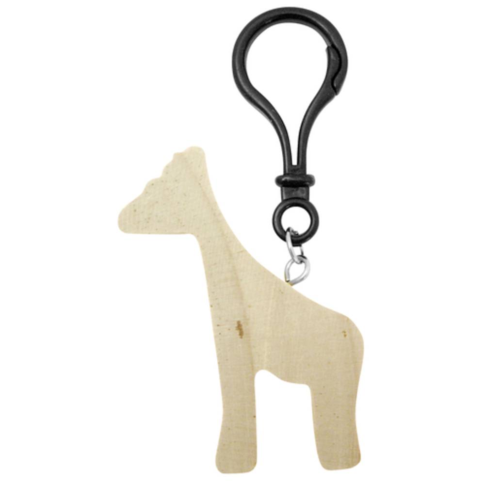 EDUPLAY 210-074 Holzfiguren Tiere Schlüsselanhänger, natur (12er Pack)