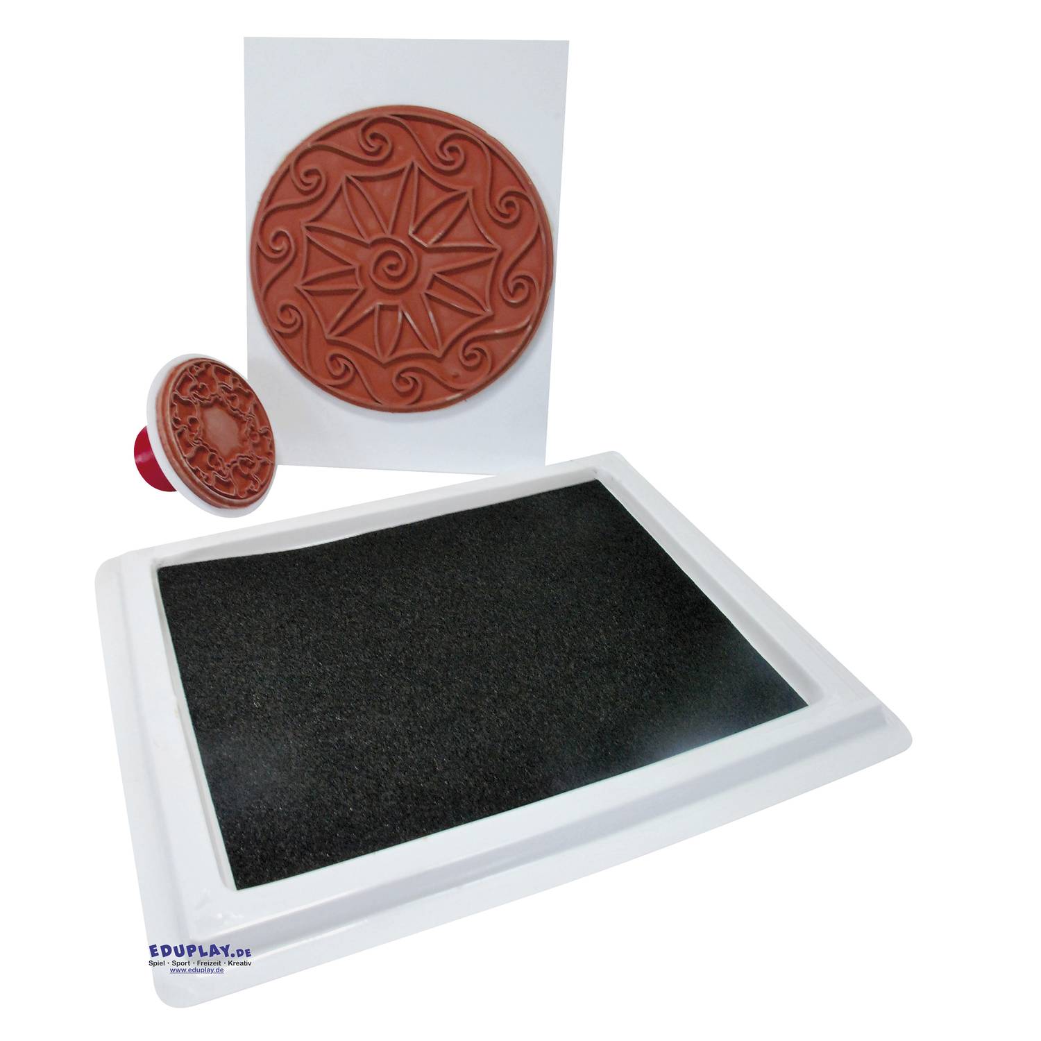 EDUPLAY 220-078 Riesen Stempelkissen, Rechteck, schwarz