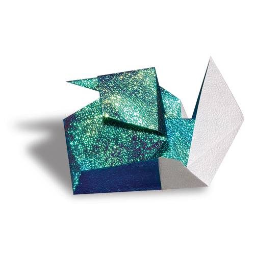 folia 3115 Irisierendes Papier 75 g/m², 14 x 14 cm, Punktprägung, mehrfarbig, 50-teilig (1 Set)