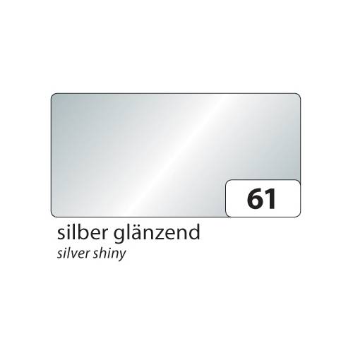 folia 6161 Fotokarton 300g/m², 50x70cm, silber glänzend, silber (10 Bogen)