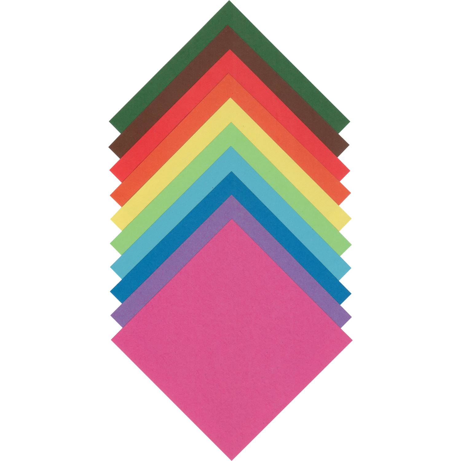 folia 8962 Faltblätter 70 g/m², 12 x 12 cm, 10 intensive Farben, mehrfarbig (500 Blatt)
