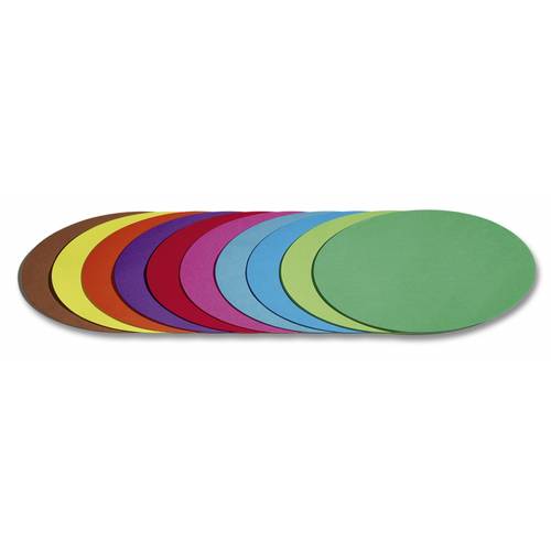 folia 8982 Faltblätter 70 g/m², Ø 6 x 12 cm, 500 Blatt, 10 Farben, mehrfarbig