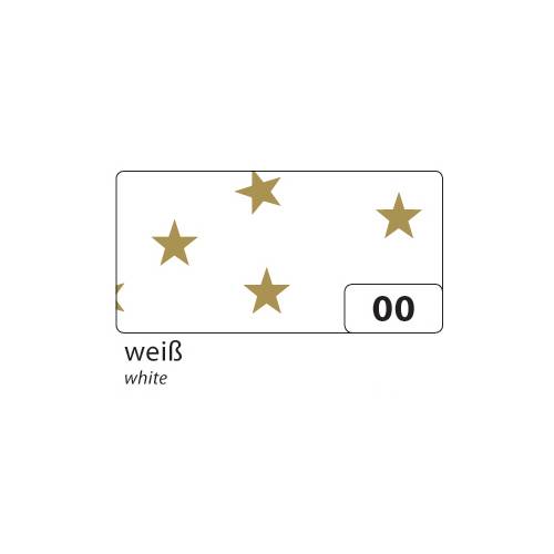 folia 5800 Fotokarton mit goldenen Sternen 300g/m², 50x70cm, weiß, weiß (10 Bogen)