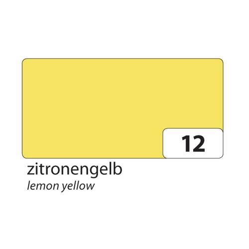 folia 6122/2512 Tonkarton, 220 g/m², 50 x 70 cm, zitronengelb (25 Bogen)