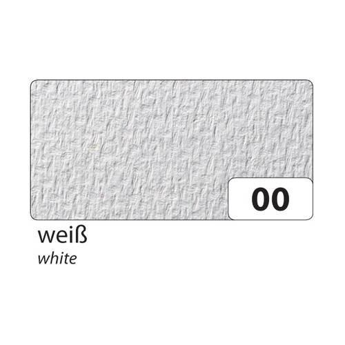 folia 6222/1000 Tonkarton 220g/m², 50x70cm, einseitig genarbt, weiß, weiß (10 Bogen)