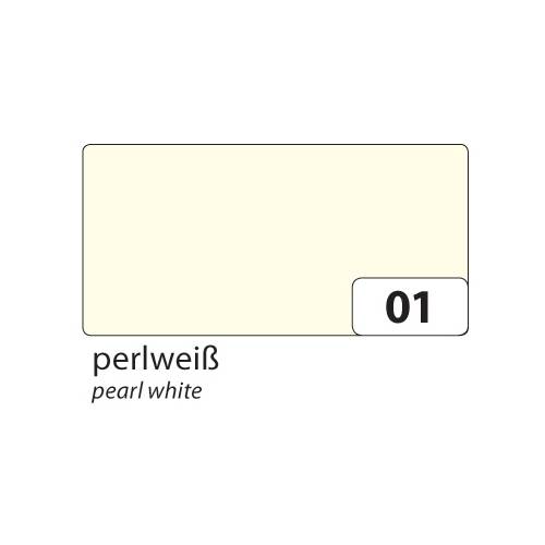 folia 67/25 01 Tonpapier 130g/m², 50x70cm, perlweiß (25 Bogen)