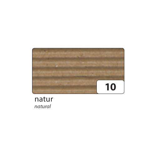 folia 741010 E-Wellpappe, 50 x 70 cm, natur (10 Blatt)