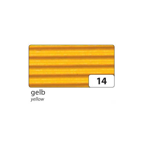 folia 741014 E-Wellpappe, 50x70cm, gelb, gelb (10 Blatt)