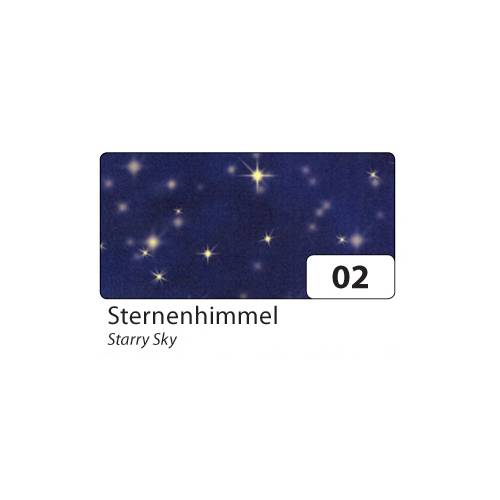 folia 83002 Transparentpapier 115 g/m², 50,5x70cm, Sternenhimmel, dunkelblau (10 Blatt)