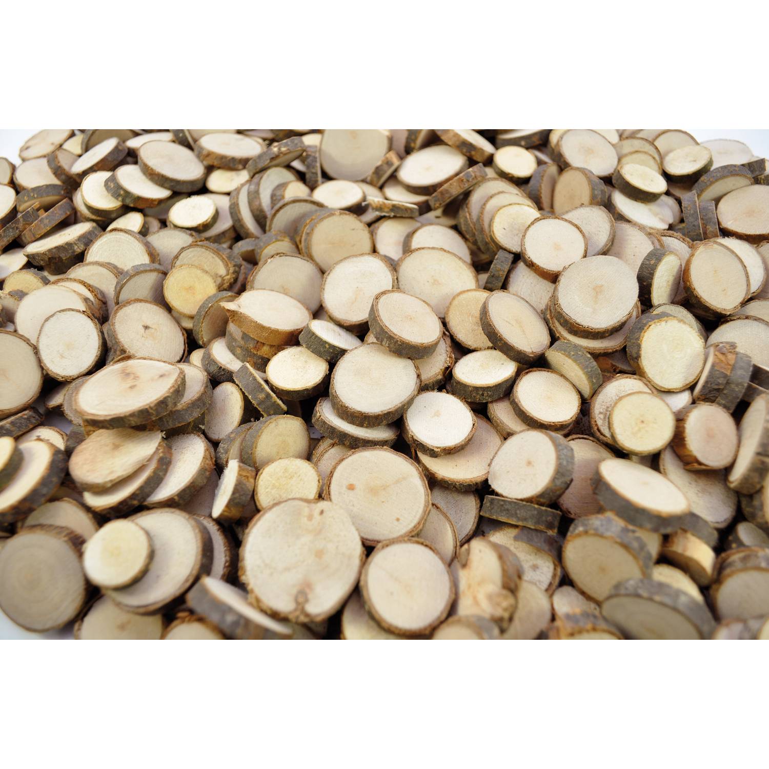 EDUPLAY 200073 Naturholzscheiben zum basteln, natur (1000 g im Beutel)