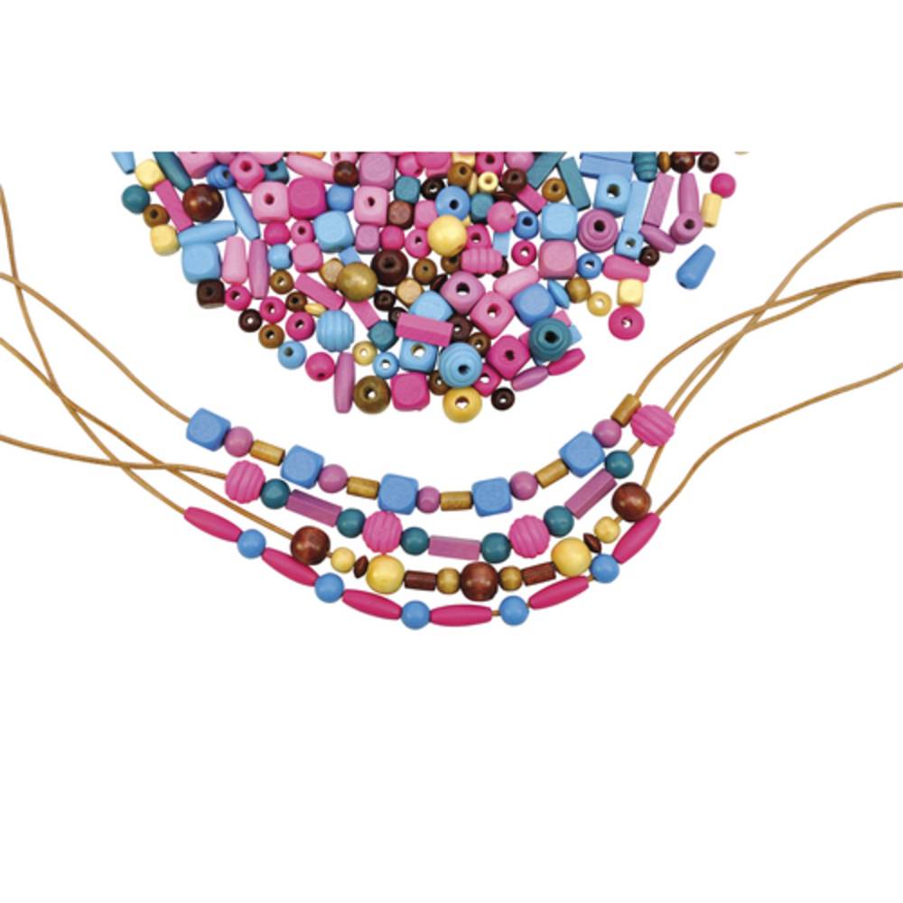 EDUPLAY 200074 Holzperlen, verschiedene Formen & Farben, bunt (250 g)