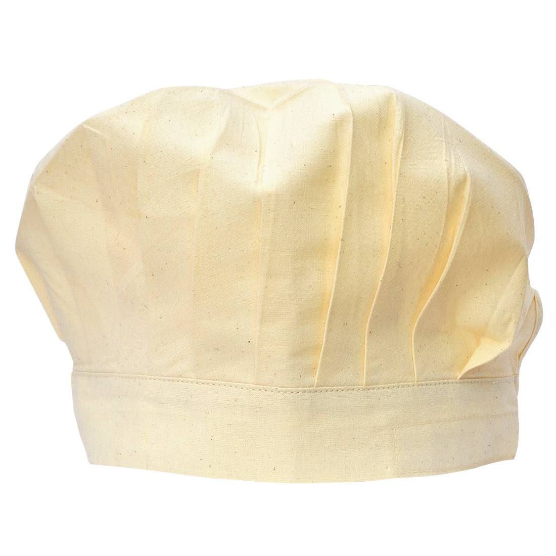 EDUPLAY 230-034 Kinder Kochmütze mit Klettverschluss 100% Baumwolle Maße: 50-62 cm, H: 25 cm, natur