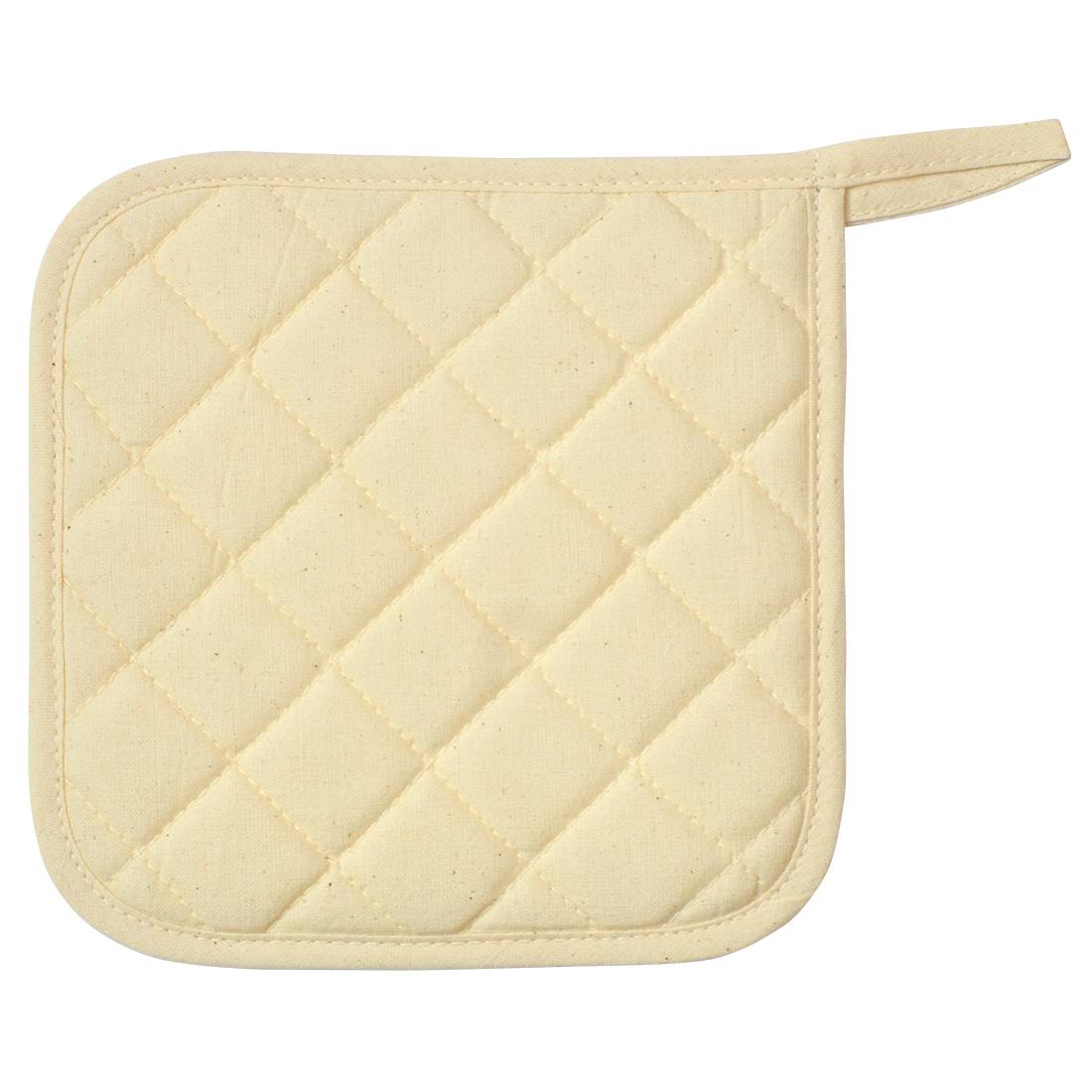 EDUPLAY 230-036 Kinder Topflappen zum selbst Gestalten aus 100% Baumwolle, 17,5x17,5 cm, natur (2er Pack)