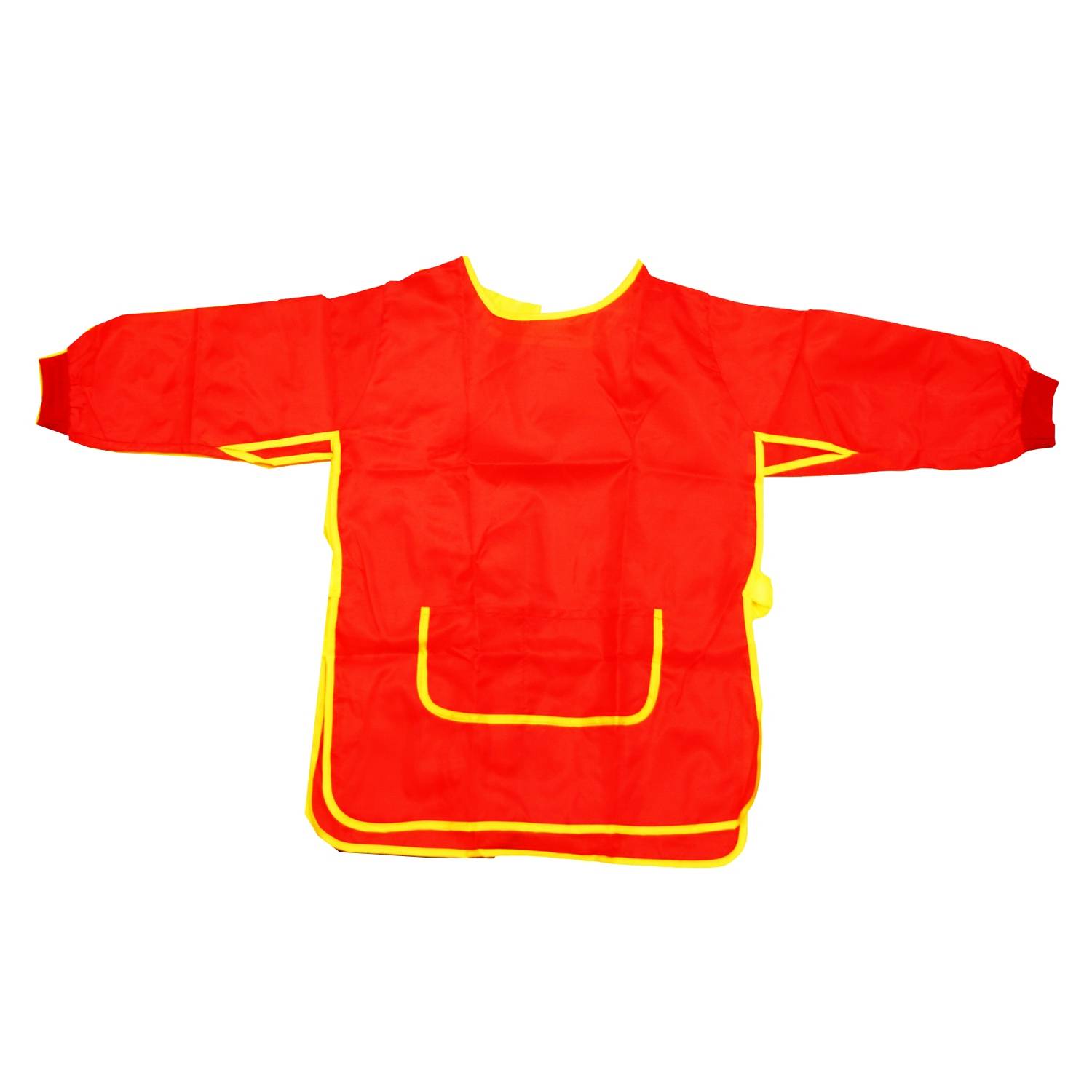 EDUPLAY 240-063 Malkittel für Kinder, Universalgröße, 100 % Polyester, rot/gelb