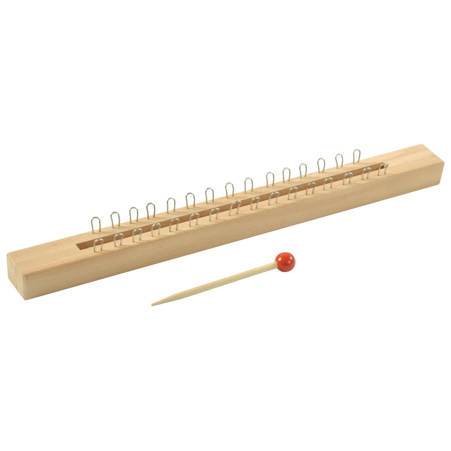 EDUPLAY 210209 Strickstab, Massivholz 35 x 3 x 3,3 cm, natur
