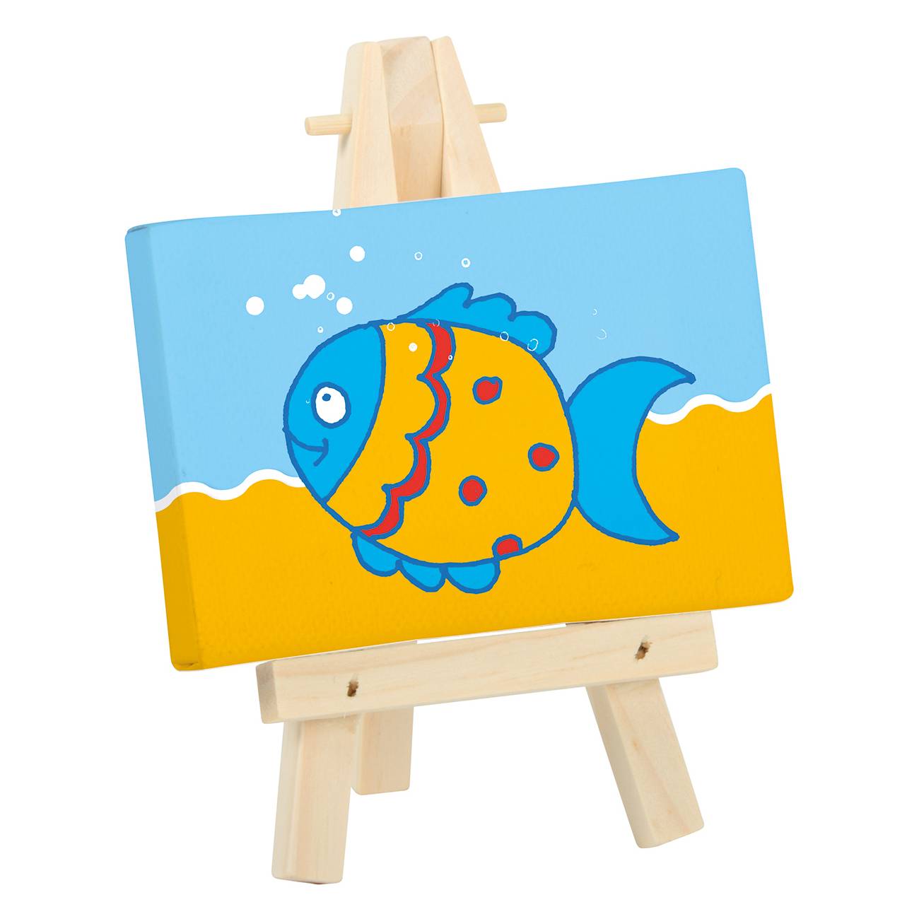 EDUPLAY 210217 Mini Staffelei 6,7 x 8,5 x 12 cm, Keilrahmen 9 x 6 cm, natur