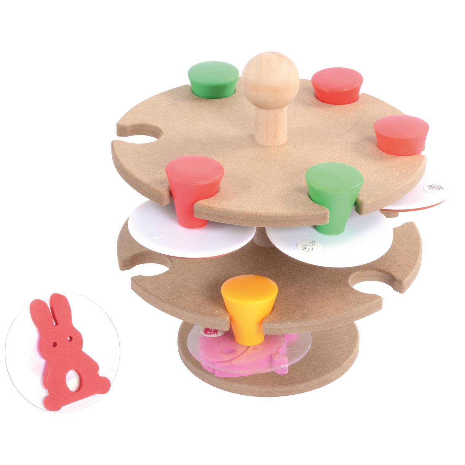 EDUPLAY 220133 Stempelhalter für bis zu 12 Stempel, mehrfarbig