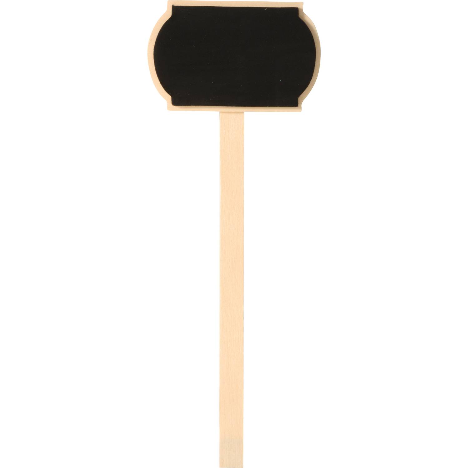 EDUPLAY 210244 Pflanzschild, Holz, 7 x 19 x 0,6 cm, natur/schwarz (5er Pack)