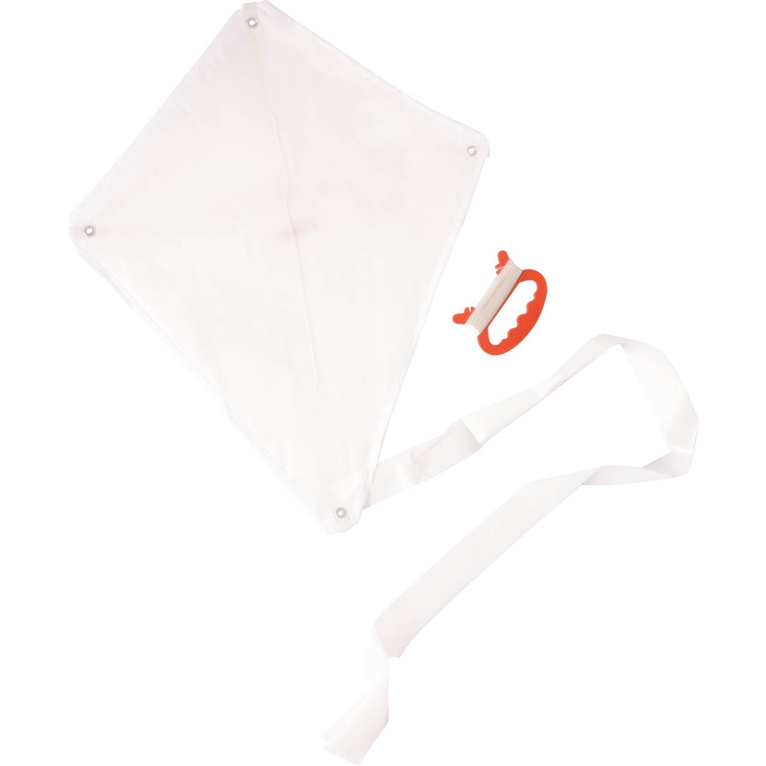 EDUPLAY 230039 Drachen zum Selbstbemalen, 35 x 45 cm, Schweif: 90 cm, weiß (1 Set)