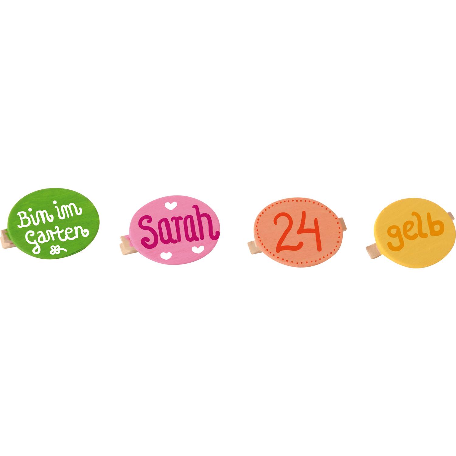 EDUPLAY 210257 Holz-Buttons blanko zum Anstecken, 5 x 4 x 2 cm, natur, 10-teilig (1 Set)