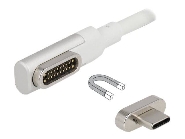 Delock - USB-Kabel - USB-C (M) abgewinkelt, magnetisch zu USB-C (M)