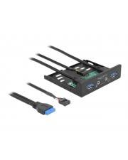 Delock Anschlüsse am vorderen Bedienfeld des Speicherschachts - Audio x 1 - Mic