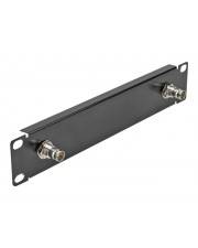 Delock Patch Panel - Schrankmontage - BNC X 2 - Schwarz - 1U - 25.4 cm (10") - P