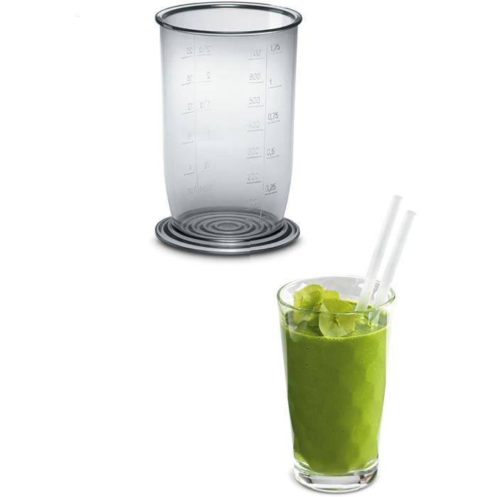 BOSCH MSM24100 - Stabmixer CleverMixx - 400W - Abnehmbarer Edelstahlfuß - 1 Geschwindigkeit - Mixerschale - Weiß