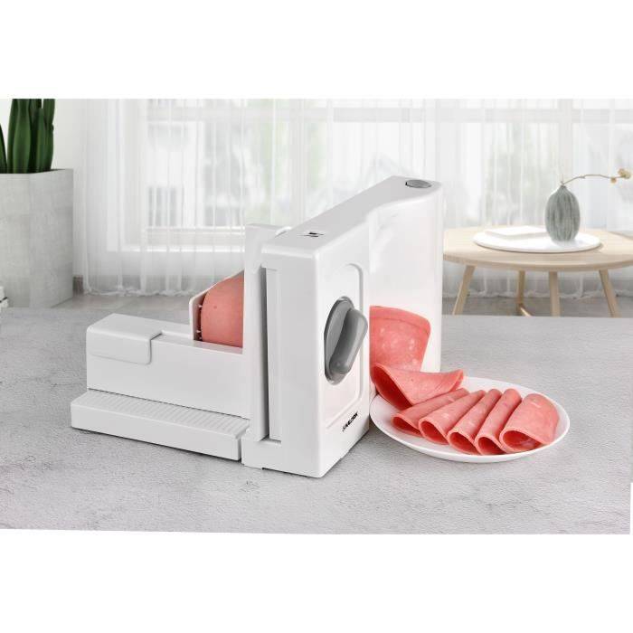 KALORIK TKG AS 1004 WH PL Elektroschneider - 100 W - Zahnklinge 17 cm Durchmesser - Dickeneinstellrad - Weiß