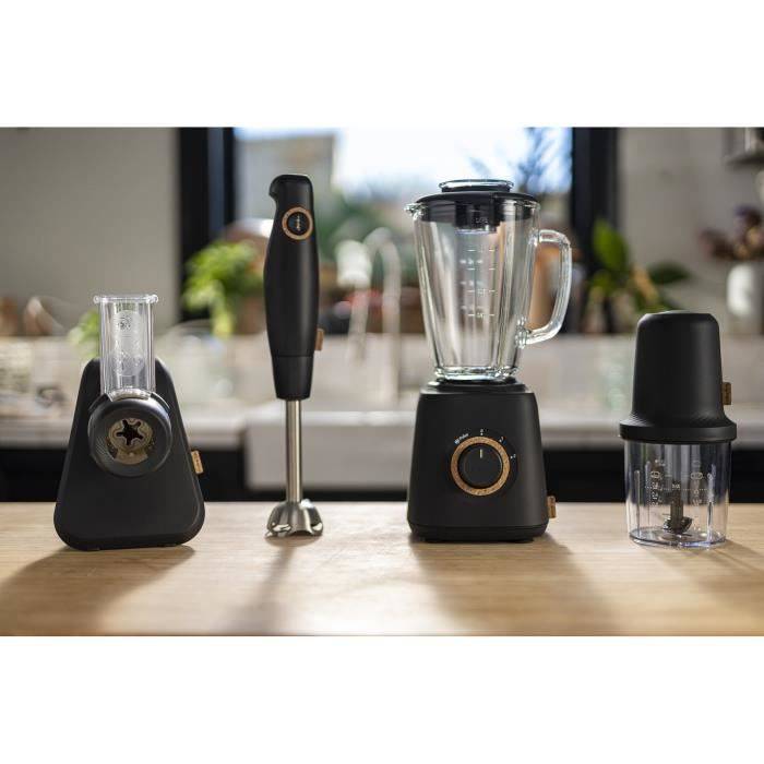 MOULINEX AT80E810 Eco Respect Zerkleinerer, 0,5 L, 500 W, Edelstahlklingen, Umweltfreundliches Design, Hergestellt in Frankreich