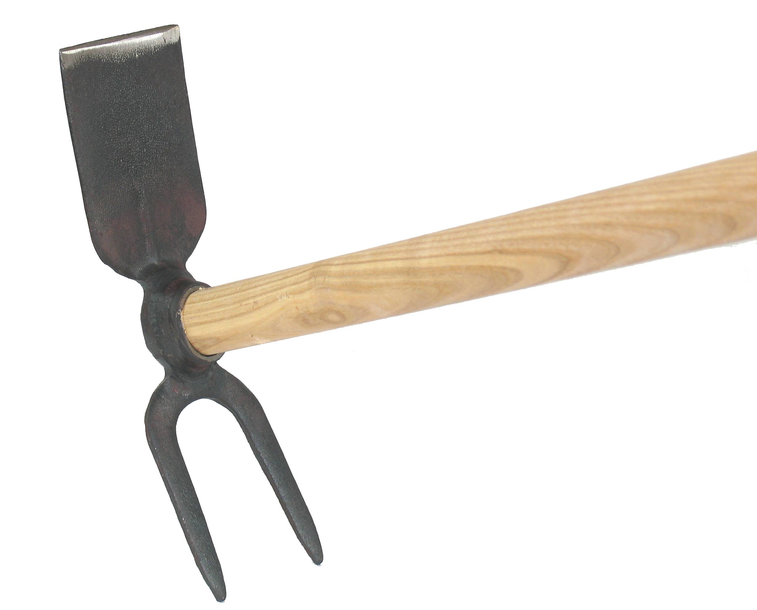 Gartenhacke 2-zinkig, Blatt 250 mm, mit Eschenstiel 1350 mm