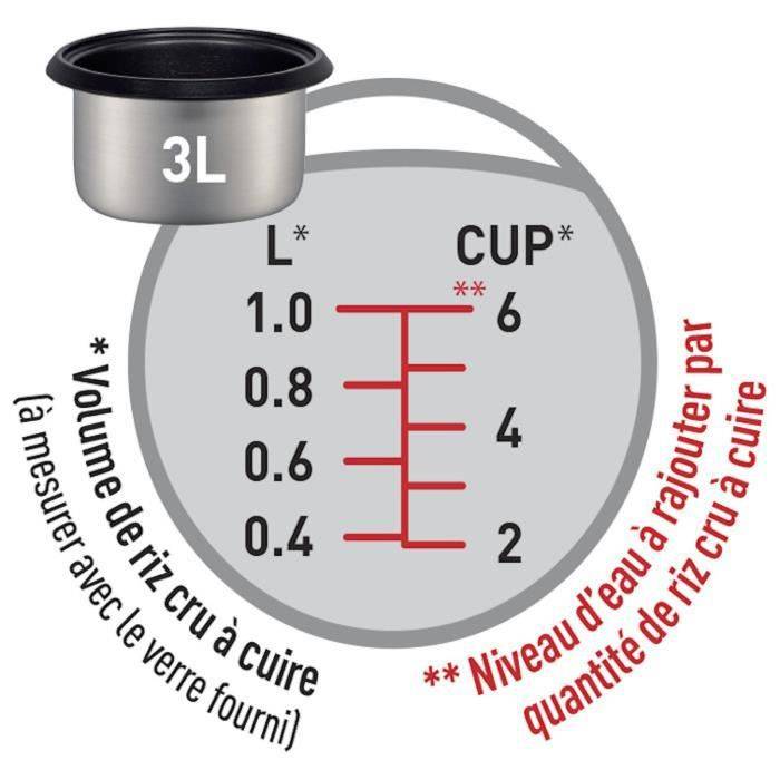 TEFAL RK102811 Classic Reiskocher 2 - Schwarz