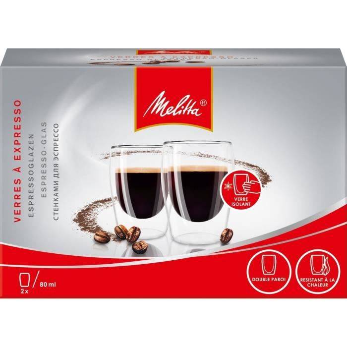 MELITTA 2er-Set für Expresso-Kaffee 80 ml transparent