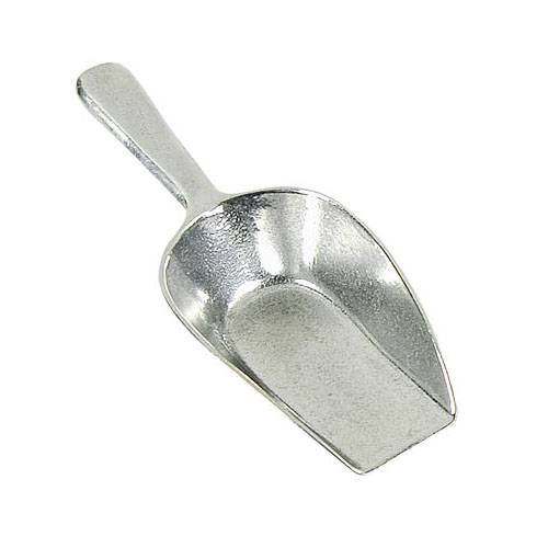 Wilesco 4279125 Abwiegeschaufel Metallschaufel, Aluminium, Länge 125mm, silber