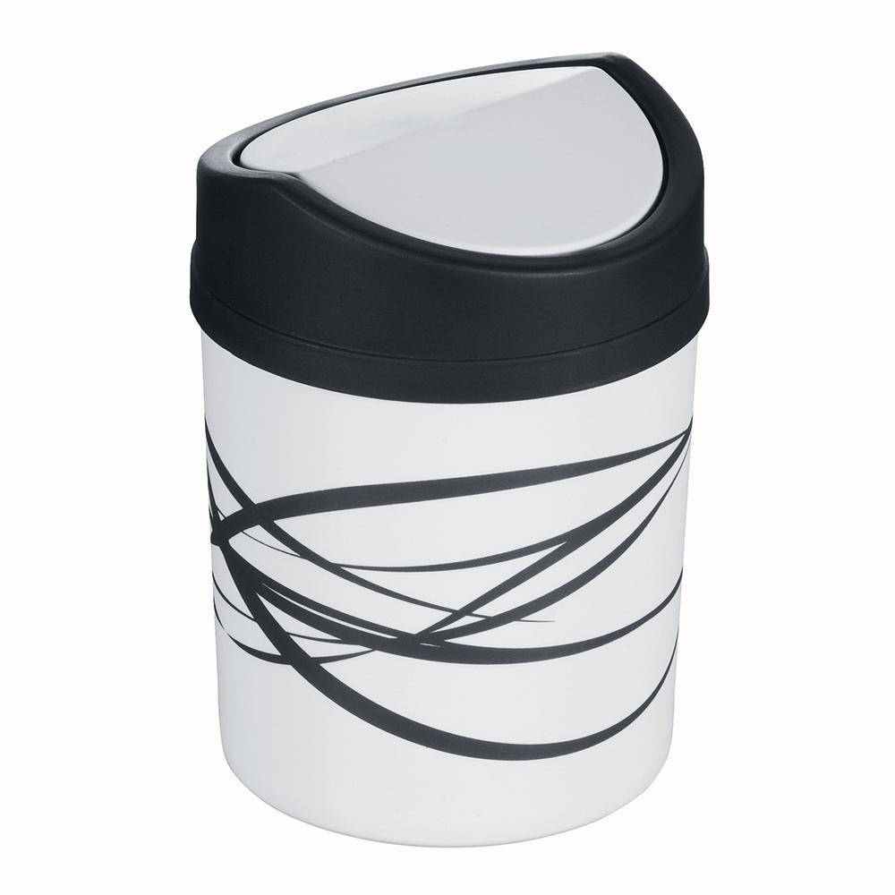 Wüllner+Kaiser 9003 Tischabfallbehälter mit Schwingdeckel (Farbe zufällig, 1 Stück)