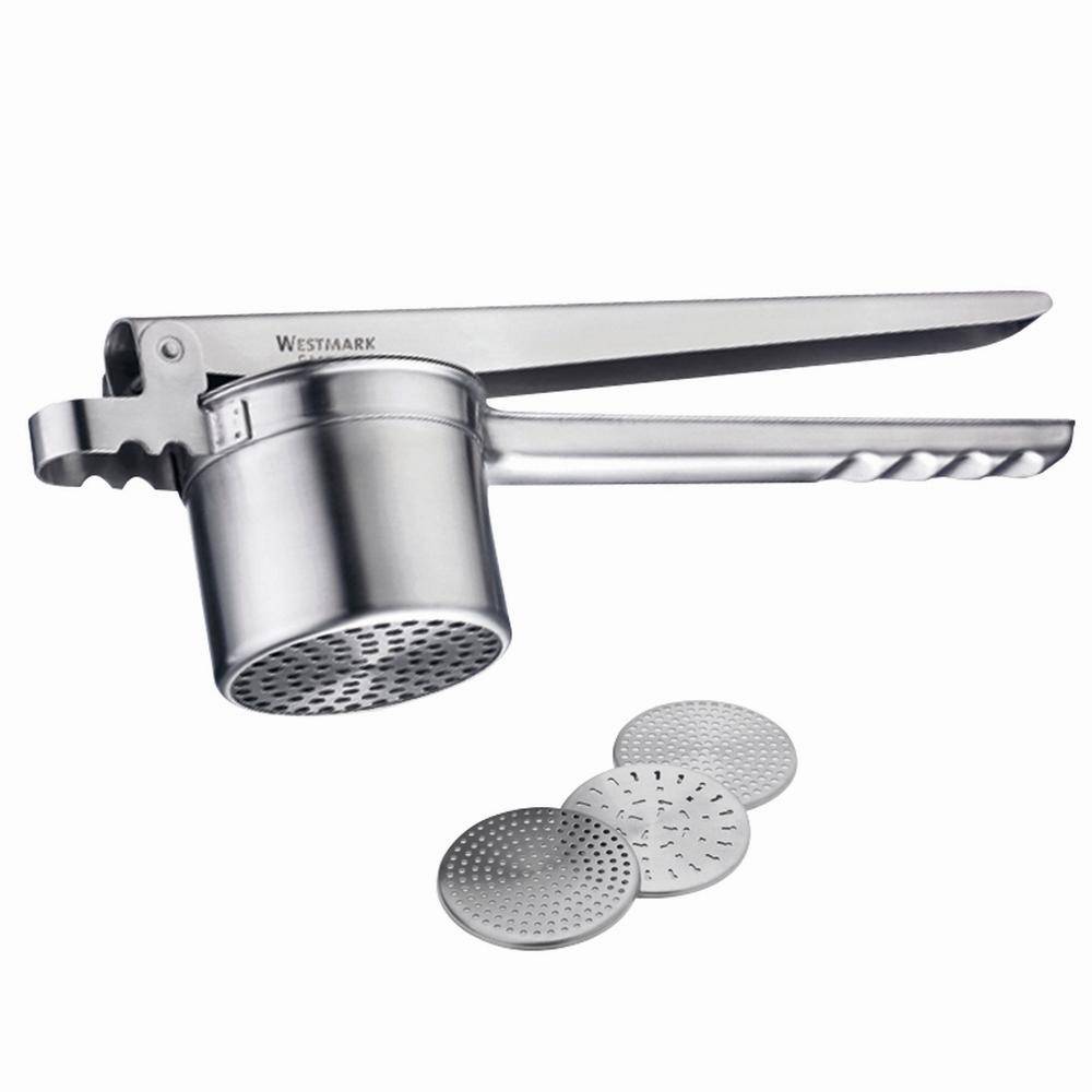 Westmark 611-72260 Spätzlepresse Edelstahl mit 4 Einsätzen, silber