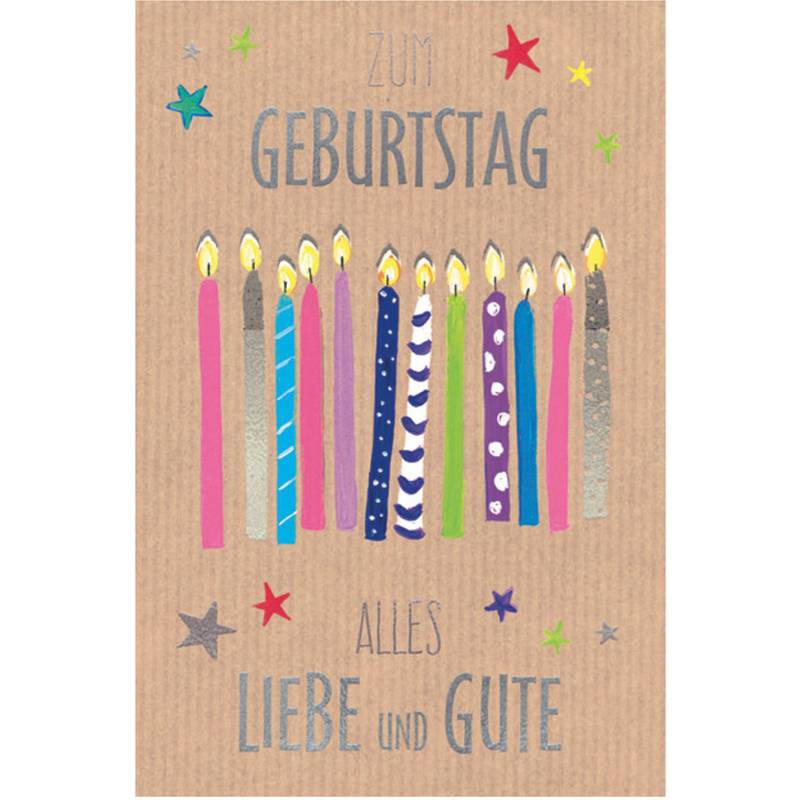 SUSY CARD Mini-Grußkarte "Kerzen"