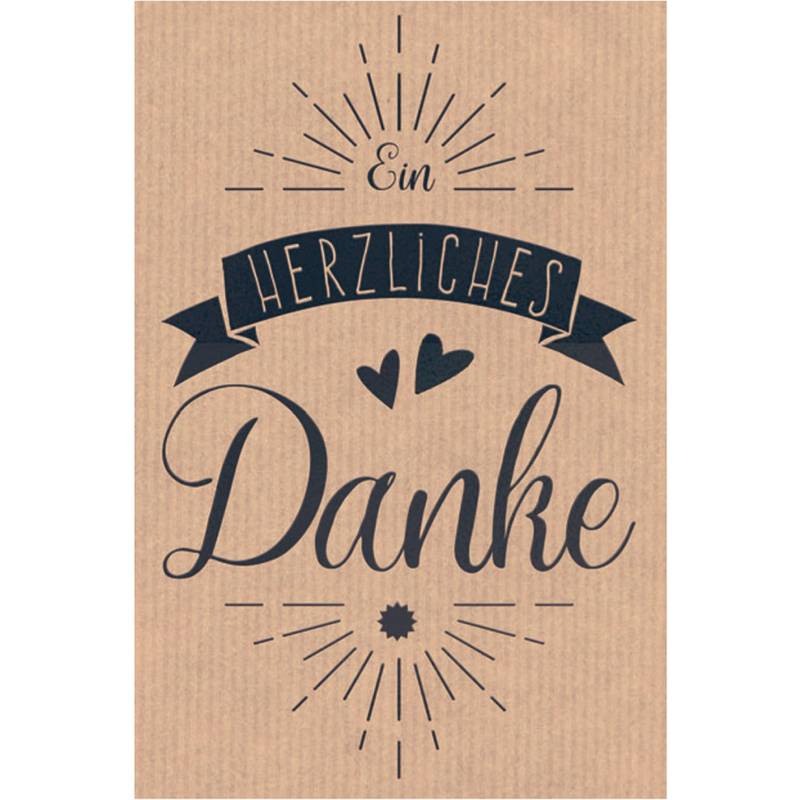 SUSY CARD Mini-Grußkarte "Ein herzliches Danke"