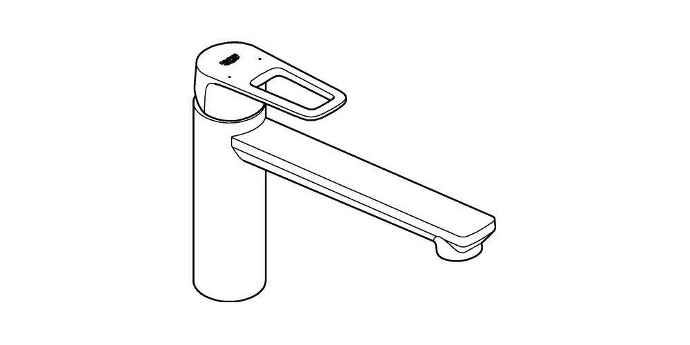 GROHE Einhand-Spültischarmatur BAULOOP 1/2Zoll mi-ho Ala chr chrom