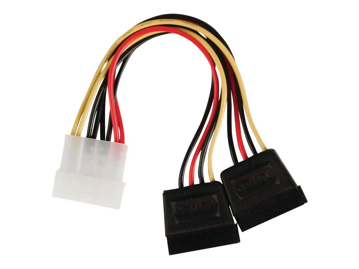 Nedis Interne Stromkabel | Molex Stecker | 2x SATA 15-Pin-Buchse | Vergoldet |
