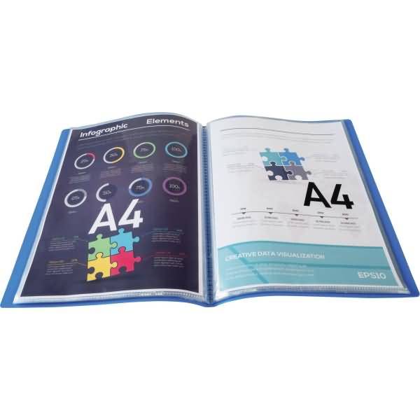 Sichtmappe 8822E A4 PP 20 Hüllen hellblau