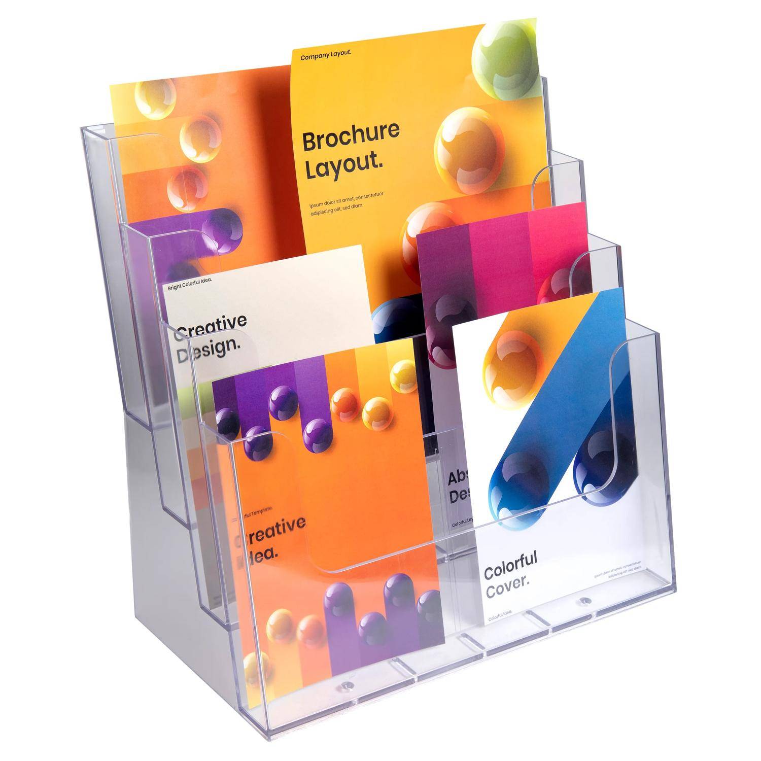 Exacompta Tischprospektständer Multiformat, Exacryl - Kristall - 74258D