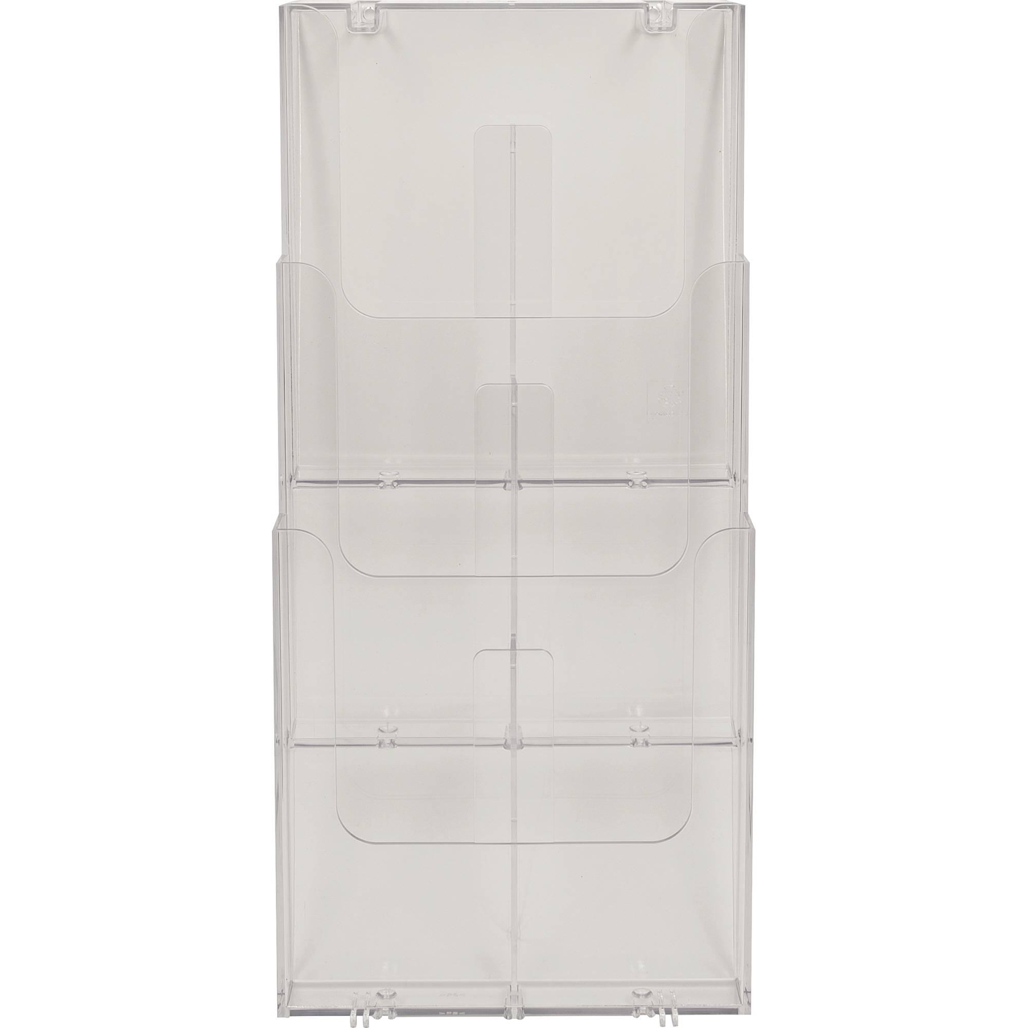 Exacompta Wandprospekthalter 74358D A4 hoch 3Fächer transparent