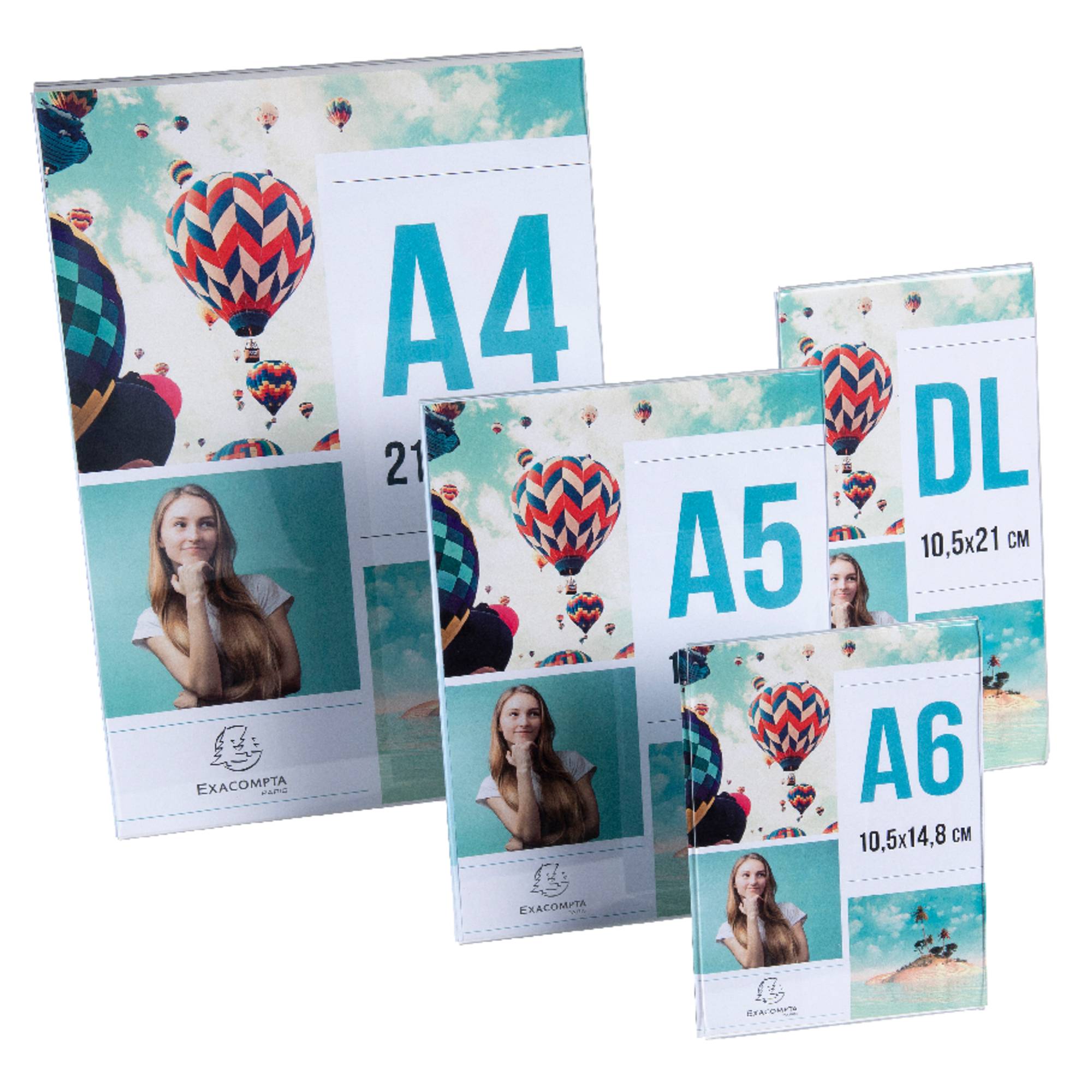 Exacompta Prospekthalter 84158D T-Form PMMA A4