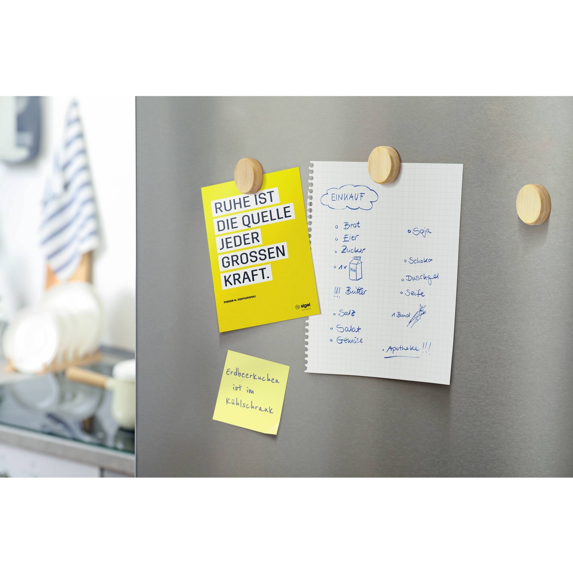 SIGEL Magnet BA210 Holz 33mm 4 St./Pack.